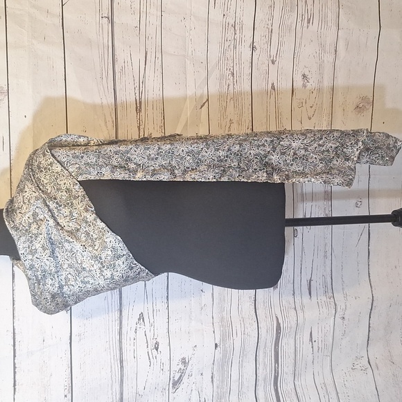 Black & White Lace Print Satin-Feel Scarf | Lightweight Elegant Wrap #1070 - Picture 3 of 5